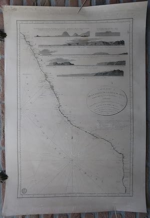 Antique Print-SEA CHART-COAST-PERU-SOUTH AMERICA-Depot de la Marine-1821