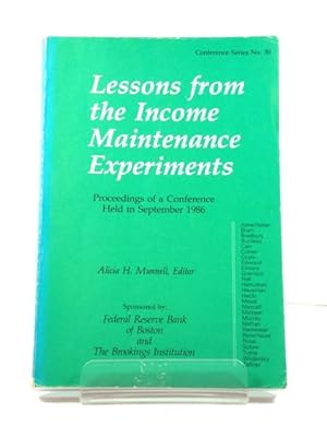 Seller image for Lessons from the Income Maintenance Experts for sale by PsychoBabel & Skoob Books