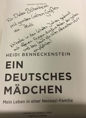 Seller image for Ein deutsches Mdchen. Mein Leben in einer Neonazi-Familie. for sale by Bhrnheims Literatursalon GmbH