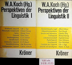 Bild des Verkufers fr Perspektiven der Linguistik. Band 1 und 2 (2 Bnde) (=Krners Taschenausgabe. 446 ; 447) zum Verkauf von ANTIQUARIAT.WIEN Fine Books & Prints