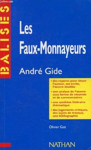 Seller image for LES FAUX-MONNAYEURS, ANDRE GIDE (BALISES) for sale by Le-Livre