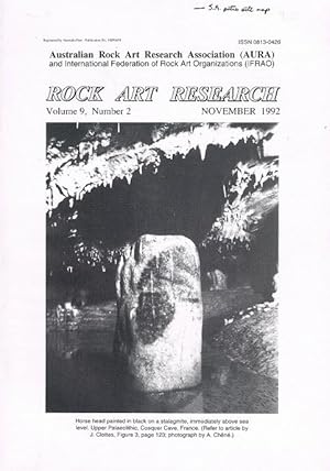 Rock Art Research, Volume 9, Number 2, May 1992