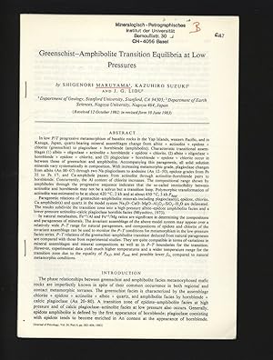 Bild des Verkufers fr Greenschist-Amphibolite Transition Equilibria at Low Pressures. Journal of Petrology, Vol. 24, Part 4, pp. 583-604, 1983. zum Verkauf von Antiquariat Bookfarm