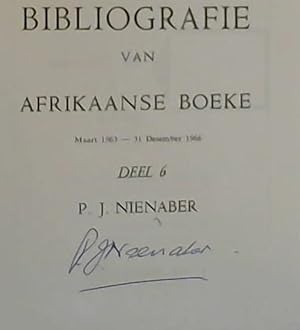 Seller image for Bibliografie Van Afrikaanse Boeke Maart1963-31 Desember 1966 (Deel 6 only) for sale by Chapter 1