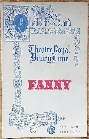 Seller image for Fanny theatre programme for sale by Shore Books