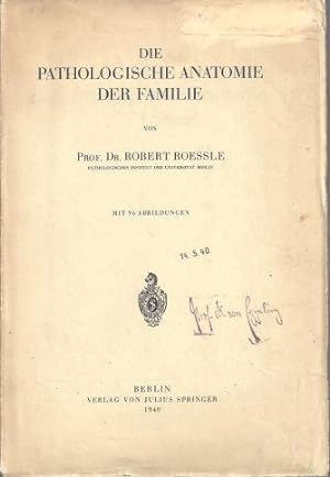 Seller image for Die pathologische Anatomie der Familie for sale by Antiquariat Bcherlwe