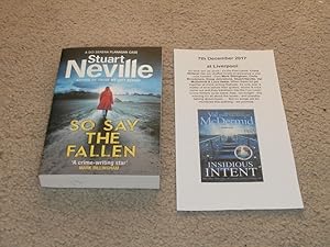 Seller image for SO SAY THE FALLEN: SIGNED UK PAPERBACK FIRST PRINTING WITH EVENT FLYER for sale by Books for Collectors