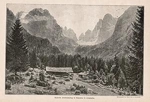 Seller image for Kaiserin Friedrich-Platz in Madonna di Campiglio. for sale by Antiquariat Martin Barbian & Grund GbR