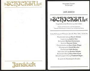 Image du vendeur pour SCHICKSAL Idee Und Entstehunggsgeschichte Der Oper (Opera Program and Guide in German) mis en vente par The Avocado Pit