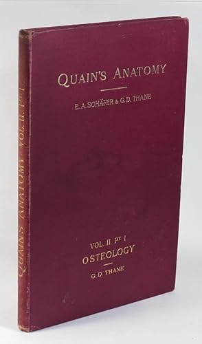 Imagen del vendedor de Quain's Elements of Anatomy - Vol. II. - Part I. Osteology [This part only] a la venta por Renaissance Books, ANZAAB / ILAB