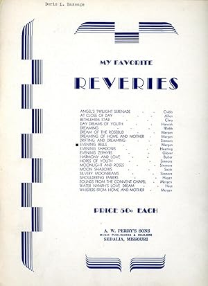 EVENING BELLS : REVERIES : Piano Solo: SHEET MUSIC