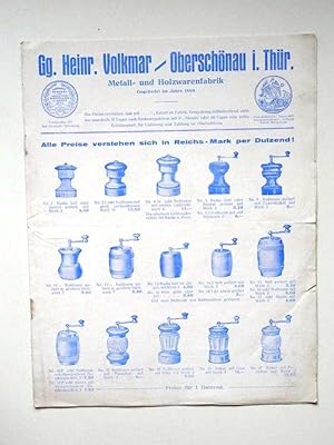 Bild des Verkufers fr Preisliste um 1930 zum Verkauf von Versandantiquariat Hsl