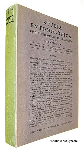 Image du vendeur pour Studia Entomologica. Revista International de Entomologia. Vol. XVII (n. s.). mis en vente par Antiquariat Lycaste