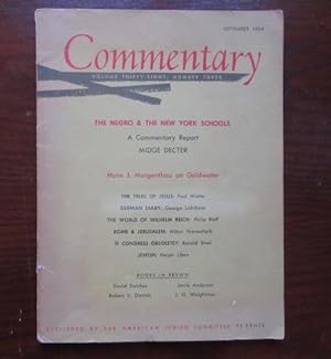 Imagen del vendedor de Commentary, Volume 38, Number 3, September 1964. includes The Negro and the New York Schools, a Commentary Report a la venta por BRIMSTONES