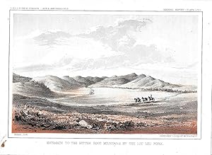 Seller image for Entrance To The Bitter Root Mountains, By The Lou Lou Fork: General Report Plate # LVII - Pacific Railroad Survey Lithograph for sale by The Book Shelf