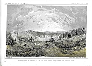 Seller image for Hot Springs At Source Of Lou Lou Fork, Bitter Root Mountains, Looking West: General Report Plate # LVIII - Pacific Railroad Survey Lithograph for sale by The Book Shelf