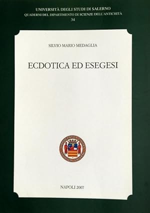 ECDOTICA ED ESEGESI
