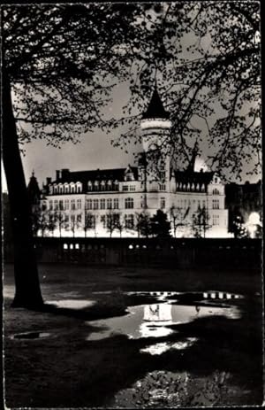 Ansichtskarte / Postkarte Luxemburg, La Caisse d'Epargne, Staatssparkasse, Nachtbeleuchtung