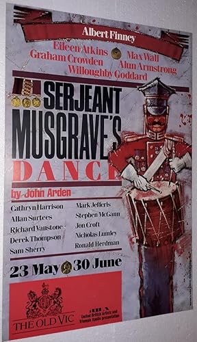 Imagen del vendedor de Original Vintage Theatre Poster From The Old Vic Theatre, Waterloo Road, London Advertising | Serjeant Musgrave's Dance a la venta por Little Stour Books PBFA Member