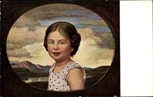 Künstler Ansichtskarte / Postkarte Zumbusch, Ludwig von, Münchner Kindl, Portrait von einem Mädchen