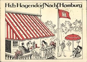 Künstler Wappen Ansichtskarte / Postkarte Hamburg Wandsbek, Hch. Hagendorf Nachf., Danielstraße 9...