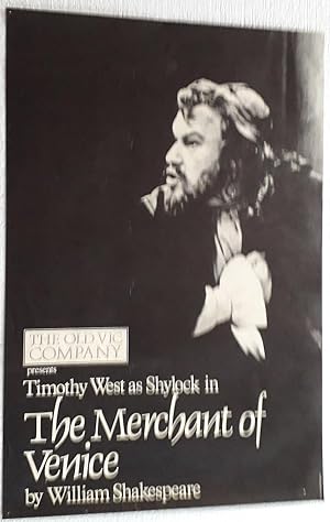 Image du vendeur pour Original Vintage Theatre Poster From The Old Vic Theatre, Waterloo Road, London Advertising | The Merchant of Venice (Timothy West as Shylock) mis en vente par Little Stour Books PBFA Member