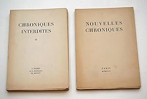 Image du vendeur pour Chroniques interdites *. - Nouvelles chroniques**. 2 VOLUMES mis en vente par Librairie-Galerie Emmanuel Hutin