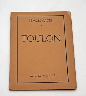 Bild des Verkufers fr Toulon zum Verkauf von Librairie-Galerie Emmanuel Hutin