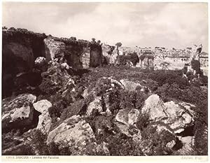 Superbe Brogi Siracusa Sicily Latomie large original albumen photo 1890c