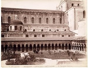Monreale Palermo Sicily Cloister Giuseppe Incorpora large albumen photo 1880c