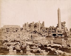 Karnak Egypt vintage albumen photo 1870c Peridis