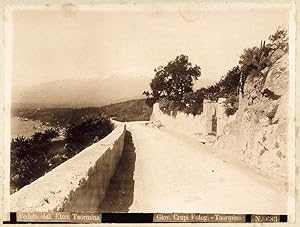 Photograph Taormina Sicily a sunny Spring day Crupi friend of Von Gloeden 1890c Large photo