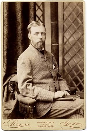 Cabinet Portrait of a Scottish gentleman with book Aberdeen 1880c Photo A.Dinnie