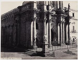 Siracusa Sicily Minerva Temple Large vintage albumen photo 1860c Sommer & Behles