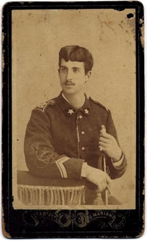 Carte de visite an Italian military Cavalry 1870c Photo Mariani Foligno