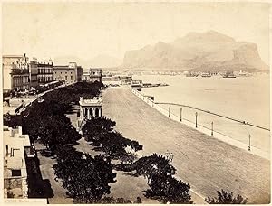 Sommer & Behles Palermo Marina Large vintage albumen photo 1860c Blindstamp