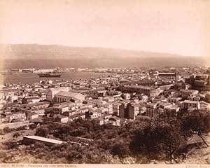 Photograph 10977. Messina Sicily Panorama Excellent Large albumen photo 1890c Giacomo Brogi