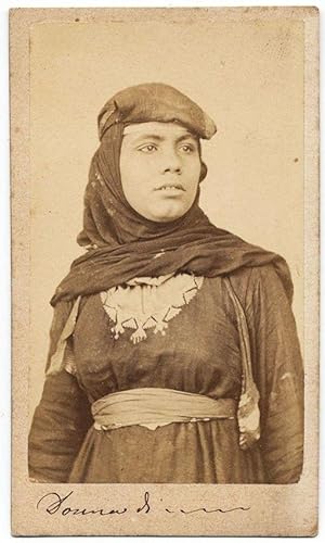 Carte de visite Egypt Woman in traditional costume 1870c