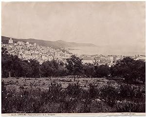 Sanremo Liguria Panorama from S. Bernardo Large vintage albumen 1880c G. Brogi