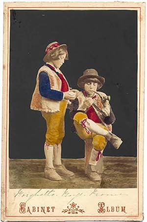 Cabinet Rome Borghetto Frosinone Portrait of two boys Ciociari Costume 1870 S296