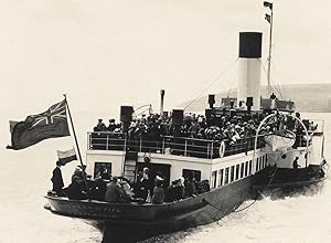 HMS DUCHESS OF FIFE Paddle Steamer Portsmouth Gelatin silver photo 1900c L347