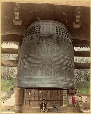 Japan Great Bell Chion-In Kyoto Vintage photo Tamamura handcolored 1890c XL183