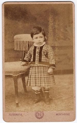 Carte de visite Montabone Portrait of a little boy in a skirt Photo unknown 1870c S683