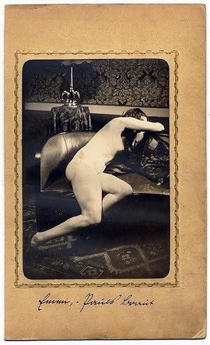 Photograph Naked woman on sofa Wien? Like the style of Kertész Original photo 1920c L544