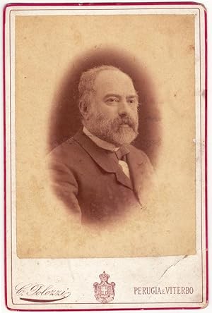 Cabinet Perugia e Viterbo Italy Portrait of a man Photo Polozzi 1890c S652