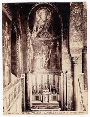 Seller image for Palatine Chapel S. Andre' chapel Palermo albumen photo 1890c G.Incorpora L443 for sale by Libreria Lanterna Magica