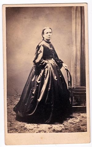 Florence Portrait of a mature and thoughtful woman Carte de visite 1860c E. Andreotti Vi53