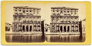 Venice Palazzo Canal Grande Rare Stereo card Albumen photo 1860c S1081