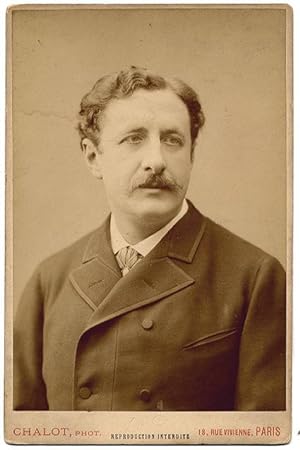 Superb portrait of French artist and author Pierre Berton Theatre Paris 1880c