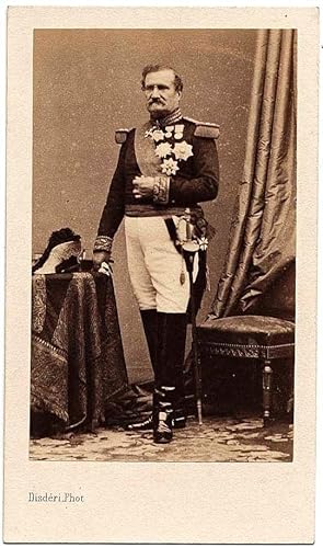 Excellent Carte de visite French Marechal Forey Full dress uniform Decorations 1860c Disderi